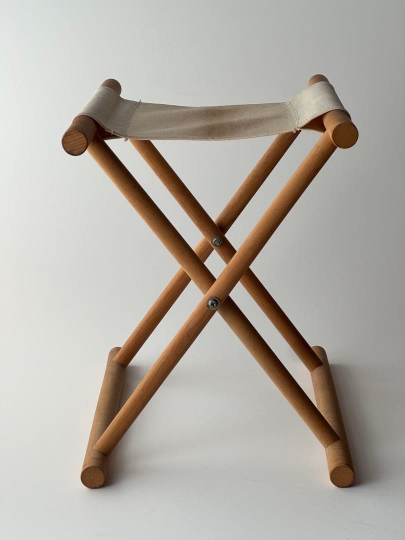 帆布座面 折りたたみ椅子 フォールディングチェア 古道具 アンティーク スツール