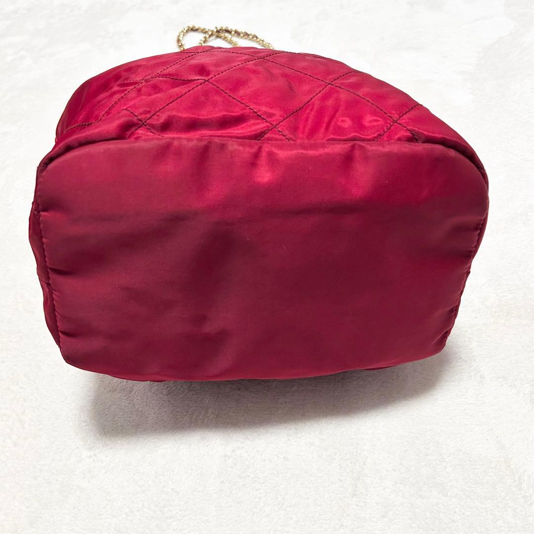 PRADA プラダ ナイロン キルティング チェーン ショルダーバッグ