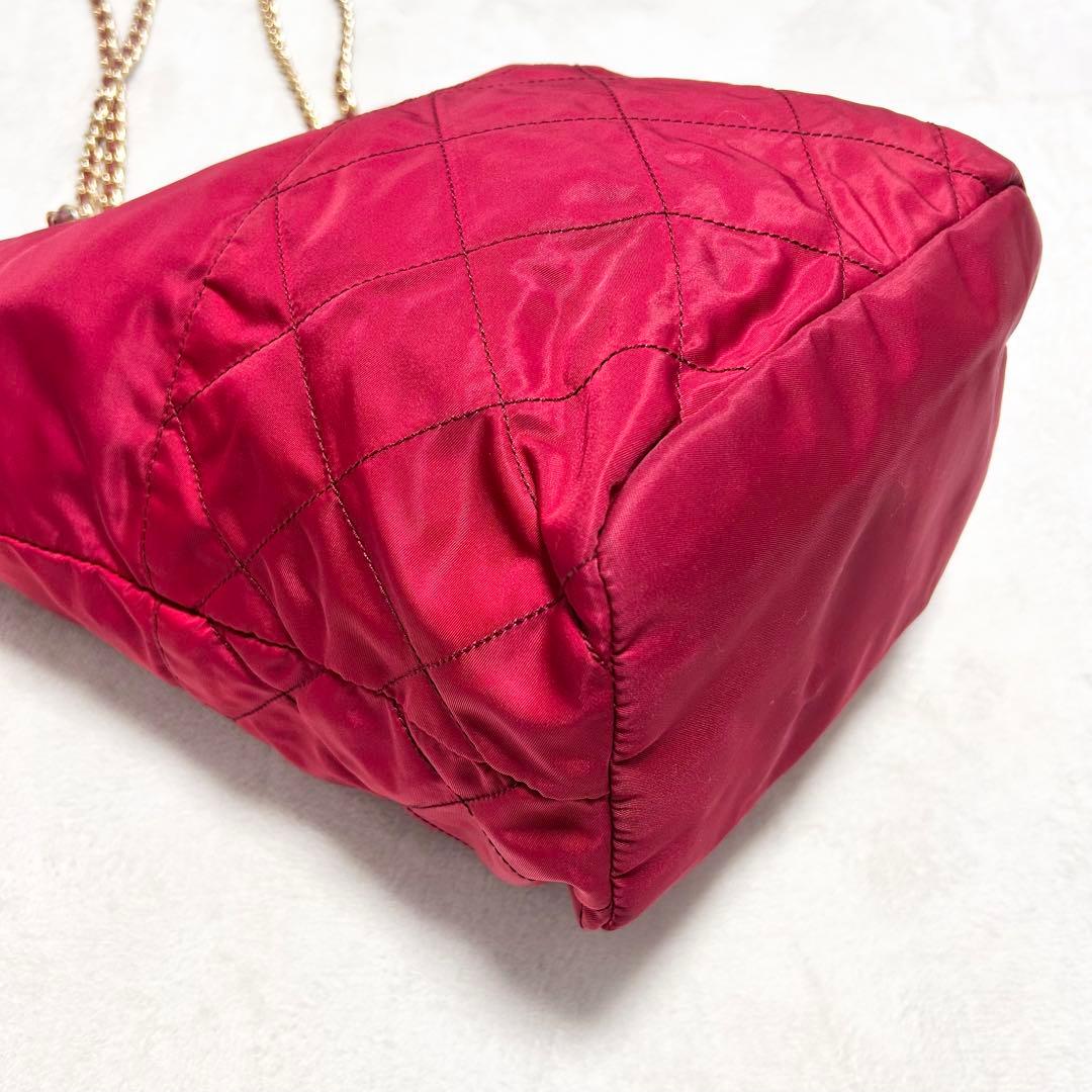 PRADA プラダ ナイロン キルティング チェーン ショルダーバッグ