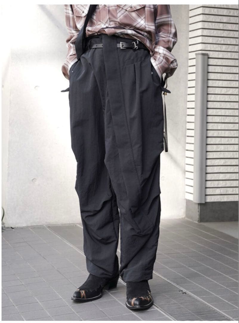 BED J.W. FORDナイロンパラシュートパンツ 25ss ブラック