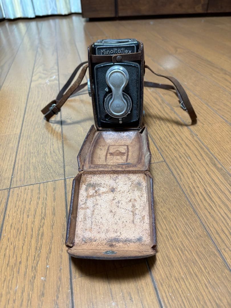 レトロカメラ Minoltaflex フィルムカメラ レザーケース付き