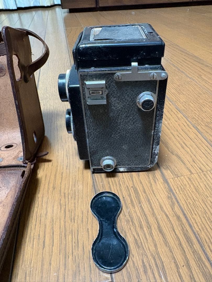 レトロカメラ Minoltaflex フィルムカメラ レザーケース付き