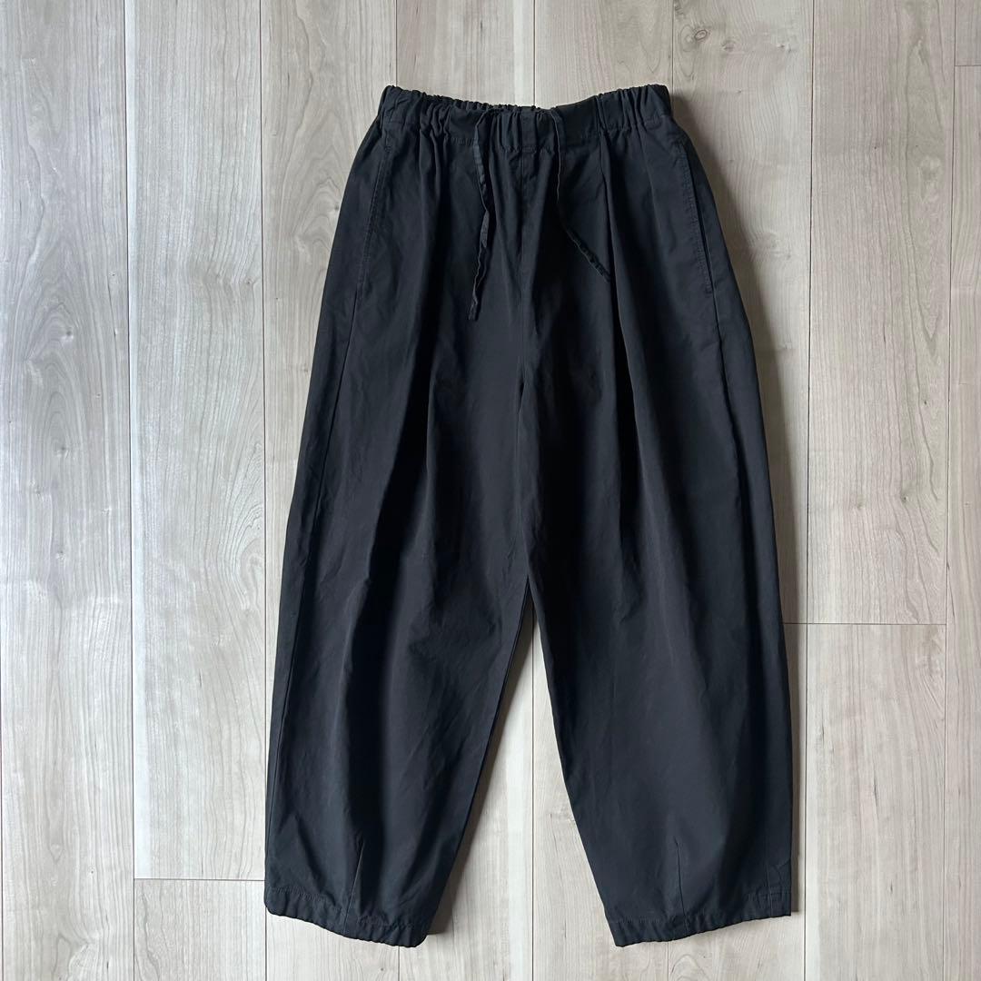 25SS＊かぐれ コットンクロップドパンツ 黒 ブラック 製品染め