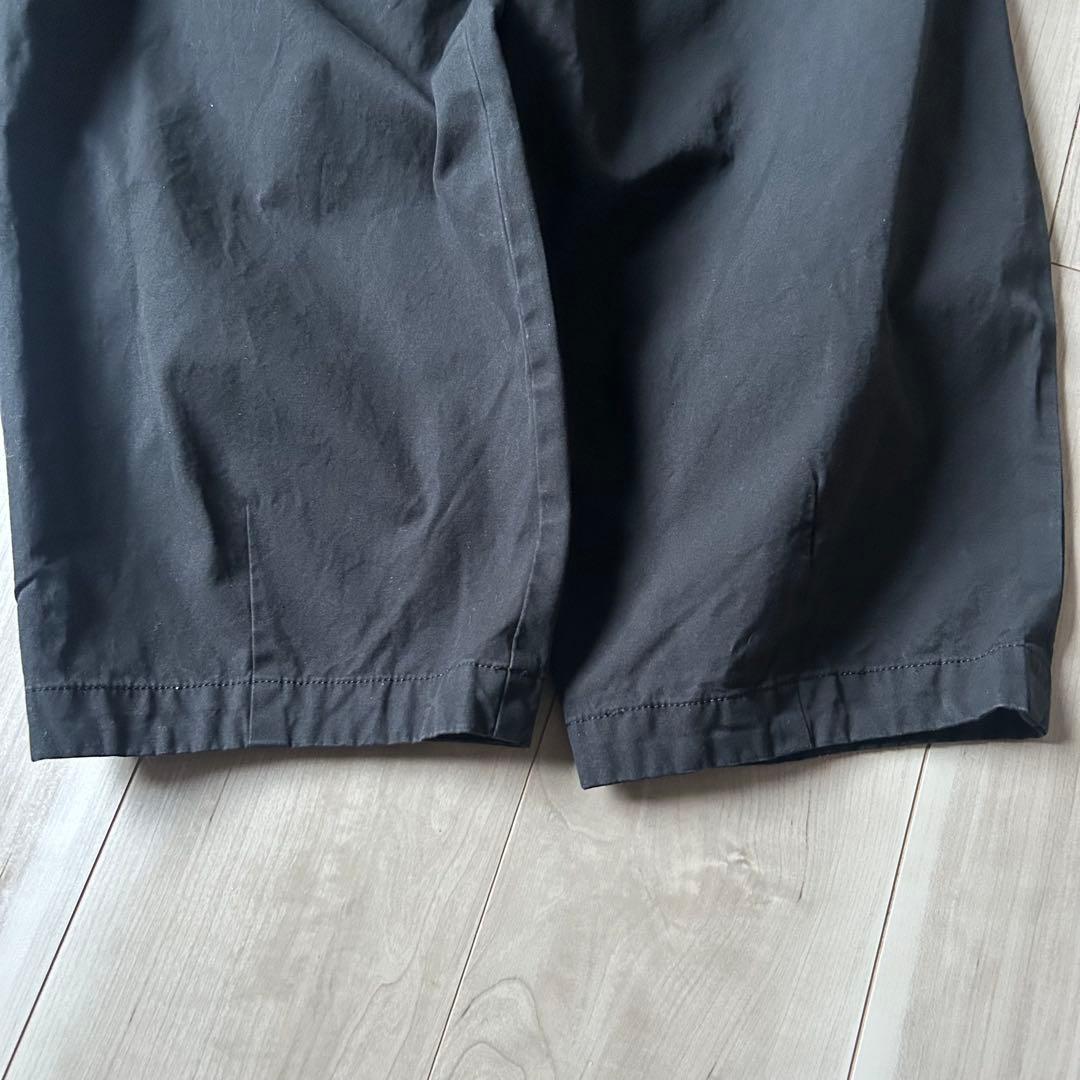 25SS＊かぐれ コットンクロップドパンツ 黒 ブラック 製品染め