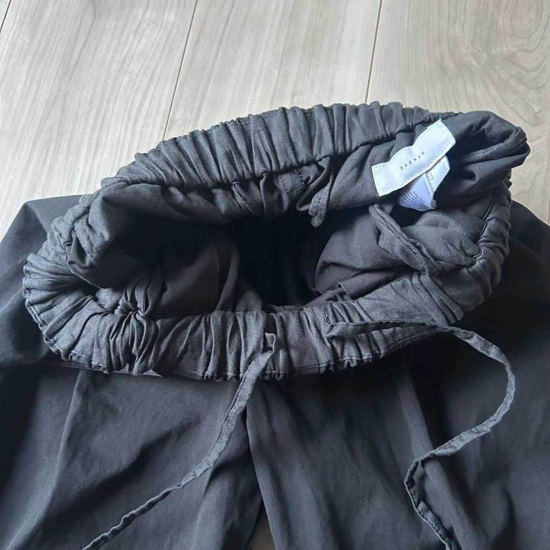 25SS＊かぐれ コットンクロップドパンツ 黒 ブラック 製品染め