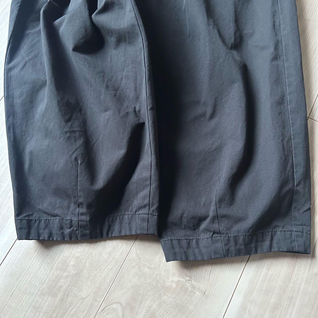 25SS＊かぐれ コットンクロップドパンツ 黒 ブラック 製品染め