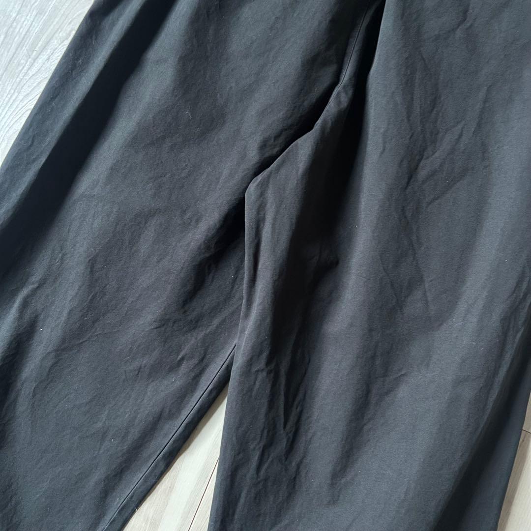 25SS＊かぐれ コットンクロップドパンツ 黒 ブラック 製品染め