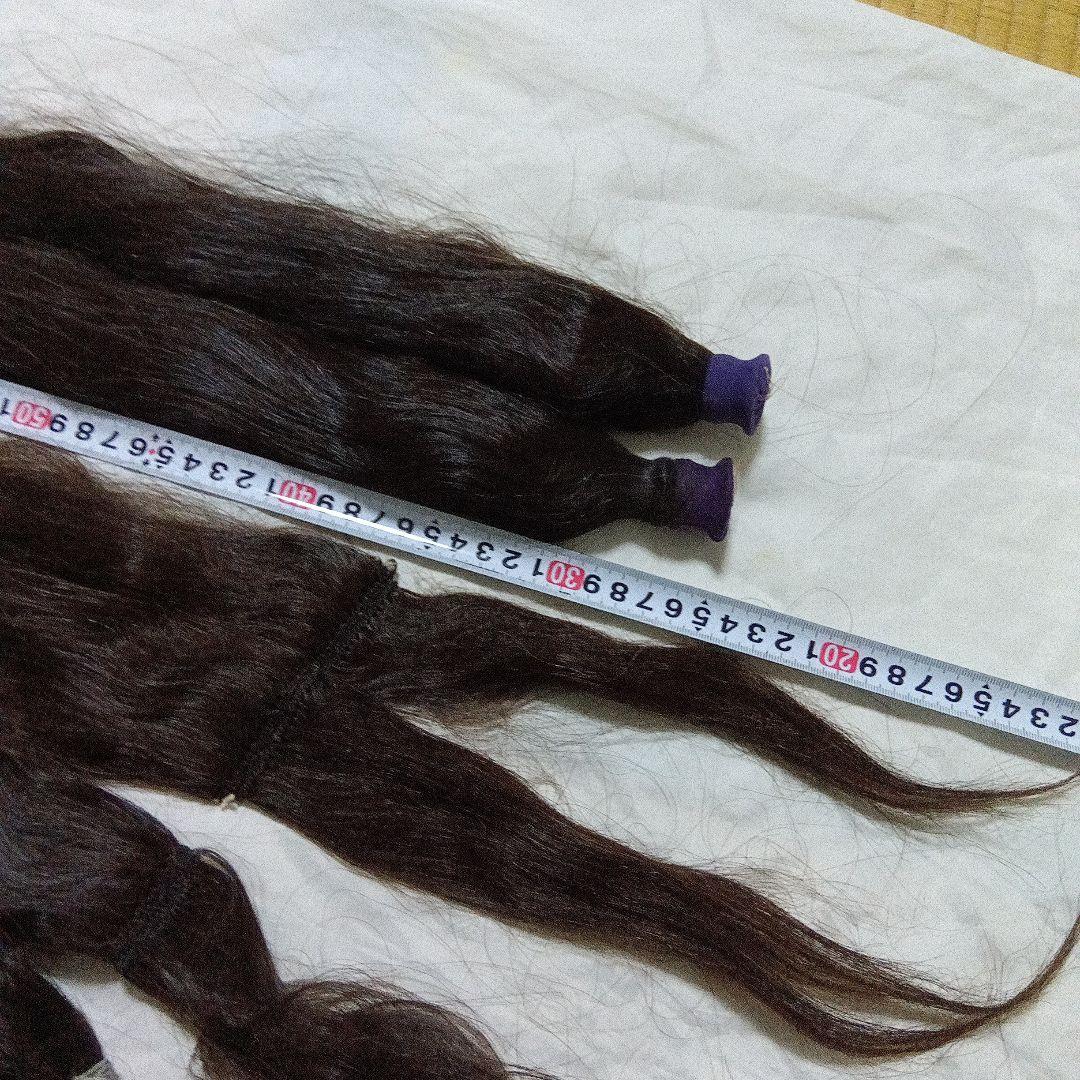 連休限定出品　日本髪　人毛　かもじ　一式　島田　桃割れ　銀杏返し