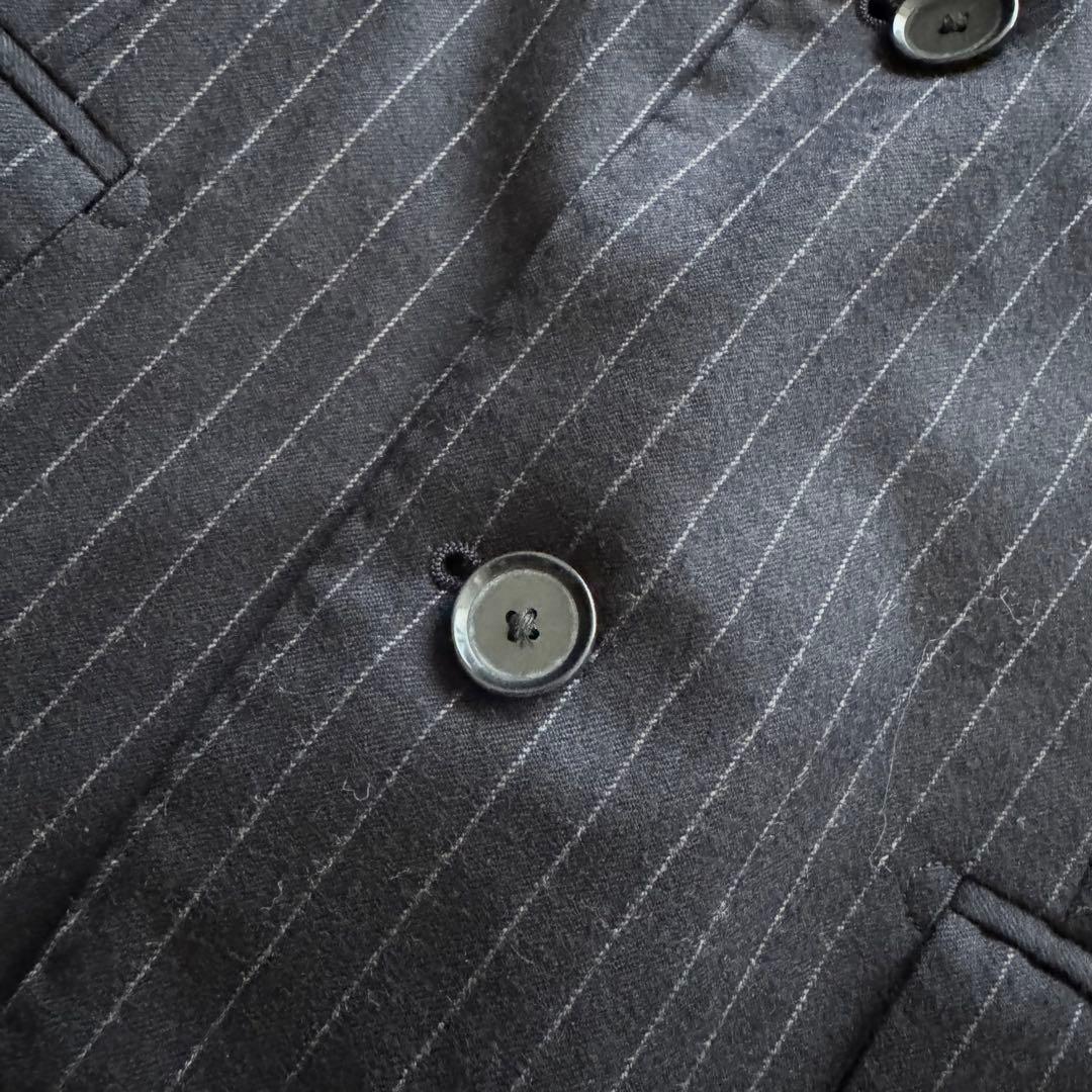 【トゥモローランド】スーツ　ストライプ NIKKE生地　紺色　48