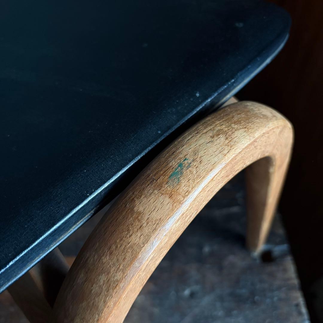 ビンテージ★秋田木工スタッキングスツール　剣持勇 ブラック