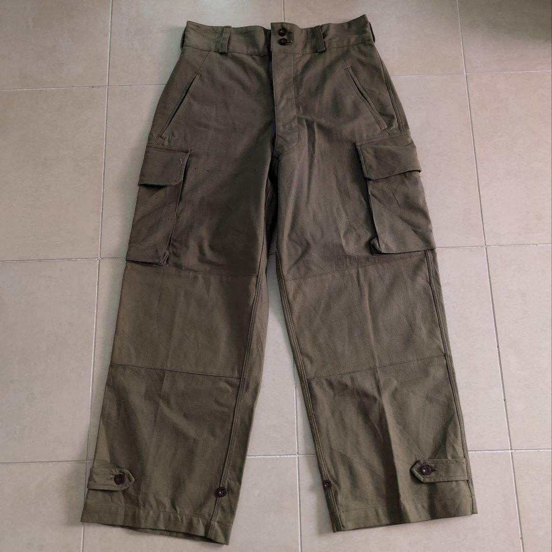 デッドストック　50s フランス軍　前期　実物　M-47　カーゴパンツ