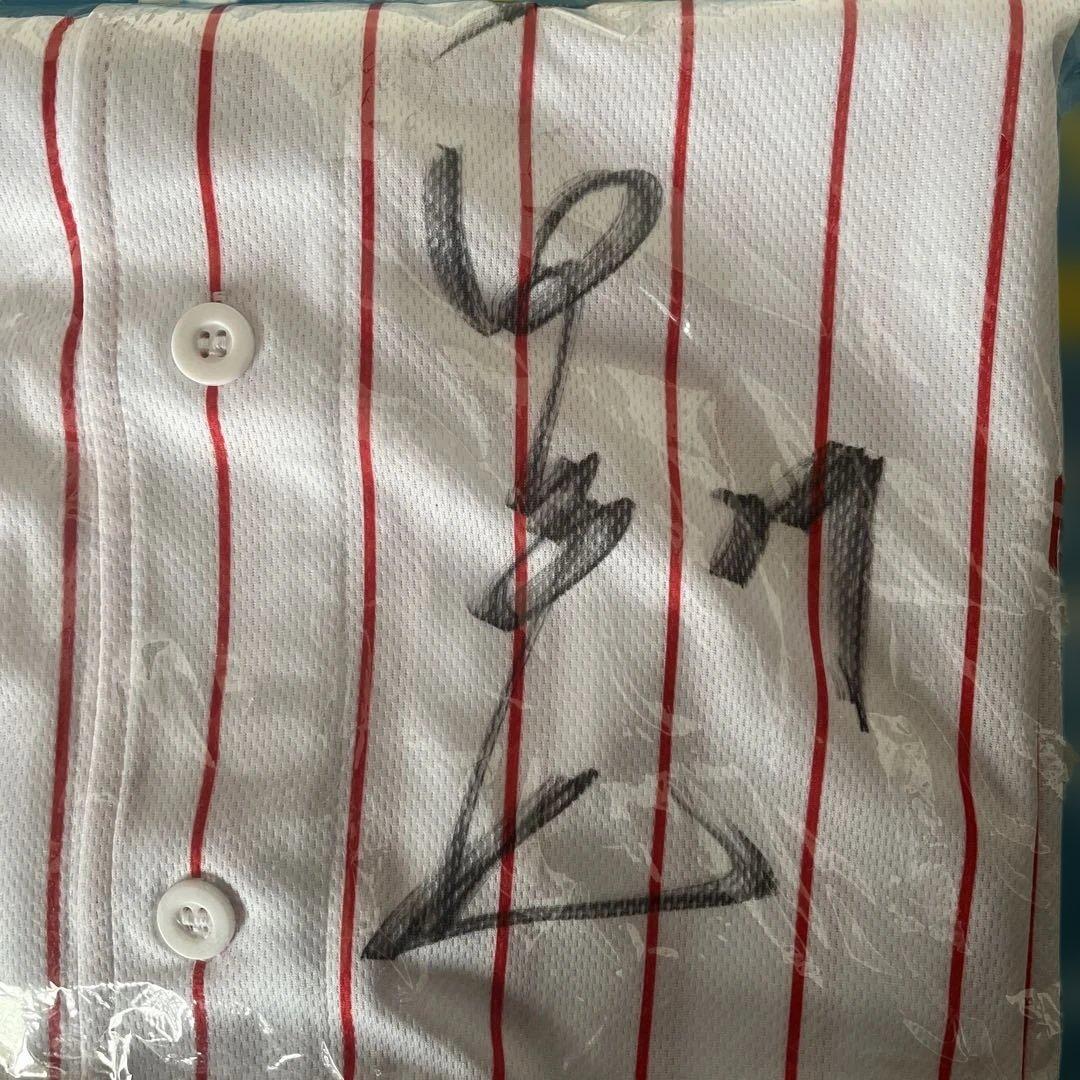 サイン入りレプリカユニフォーム＆サインボールセット（古田敦也）Swallows