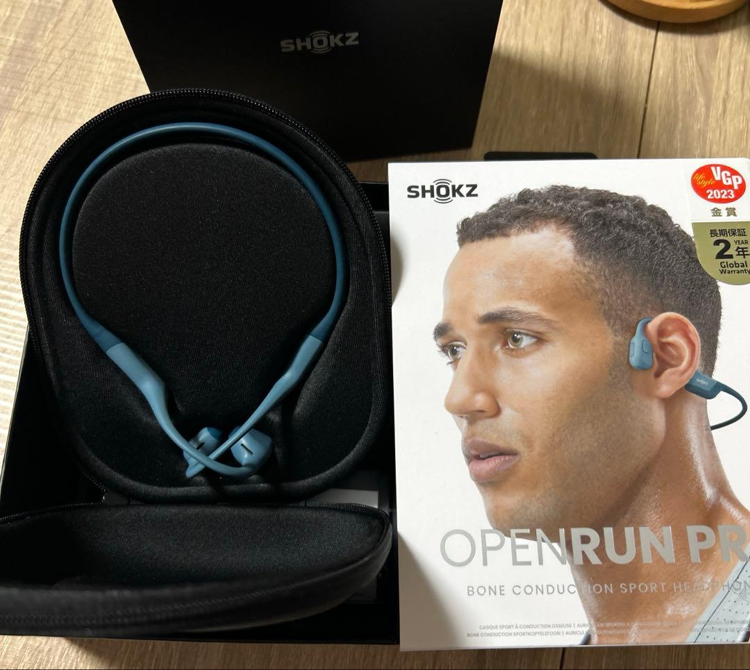SHOKZ OPENRUN PRO 骨伝導イヤホンブルー