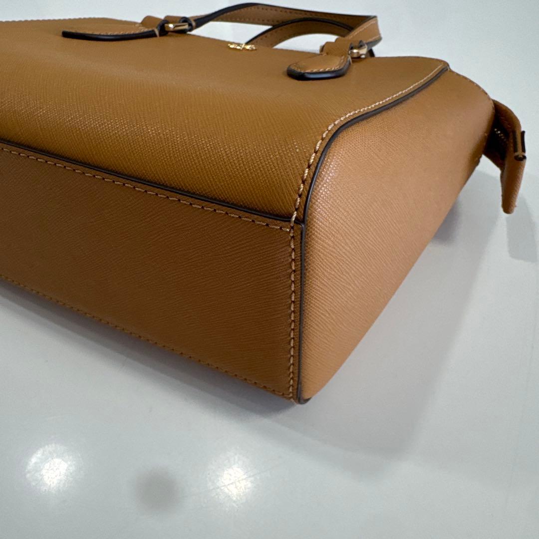 美品　サフィアーノ　ベージュ　ゴールド　ミニバッグ　ショルダーバッグとしても