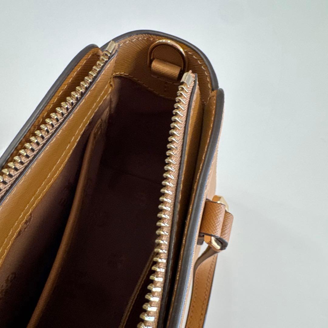 美品　サフィアーノ　ベージュ　ゴールド　ミニバッグ　ショルダーバッグとしても