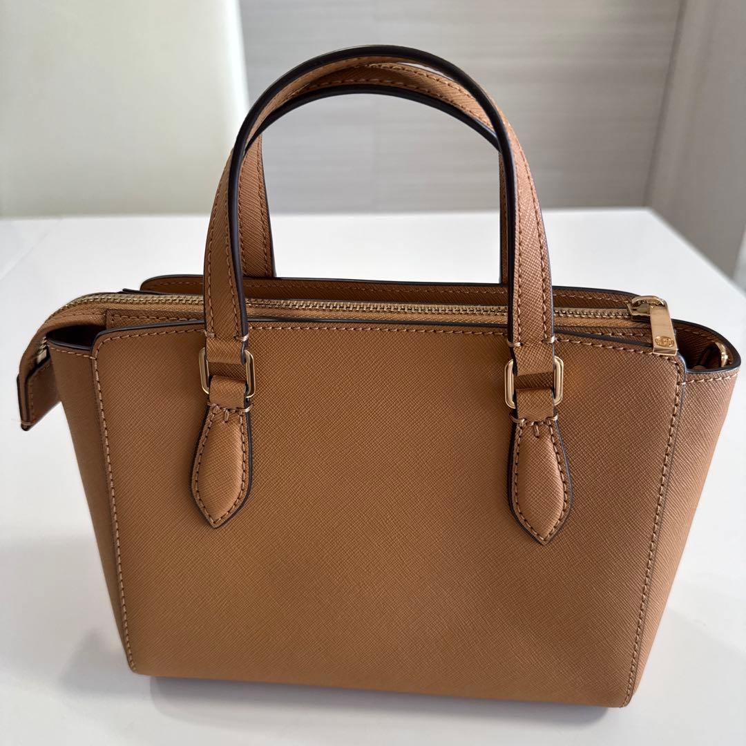 美品　サフィアーノ　ベージュ　ゴールド　ミニバッグ　ショルダーバッグとしても