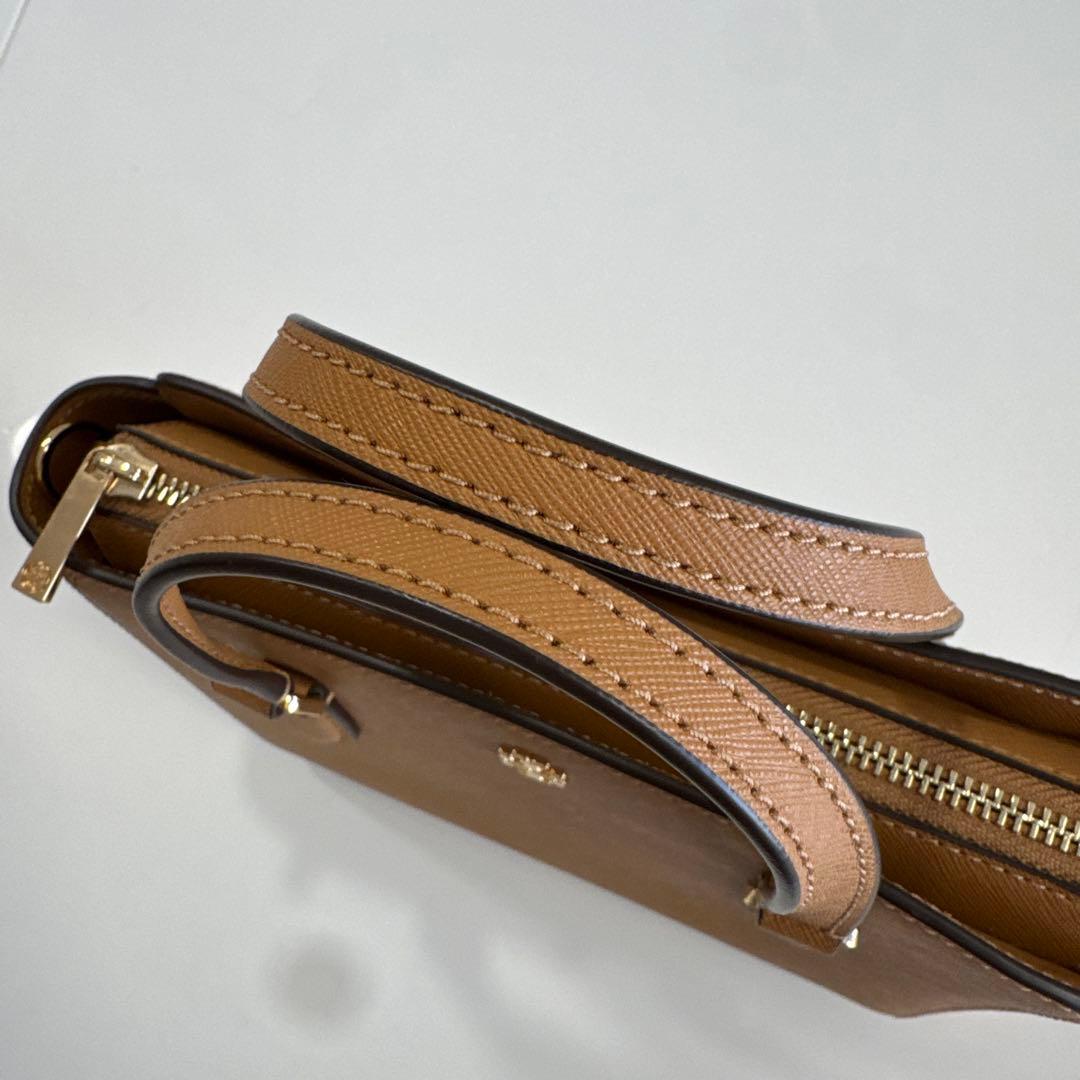 美品　サフィアーノ　ベージュ　ゴールド　ミニバッグ　ショルダーバッグとしても