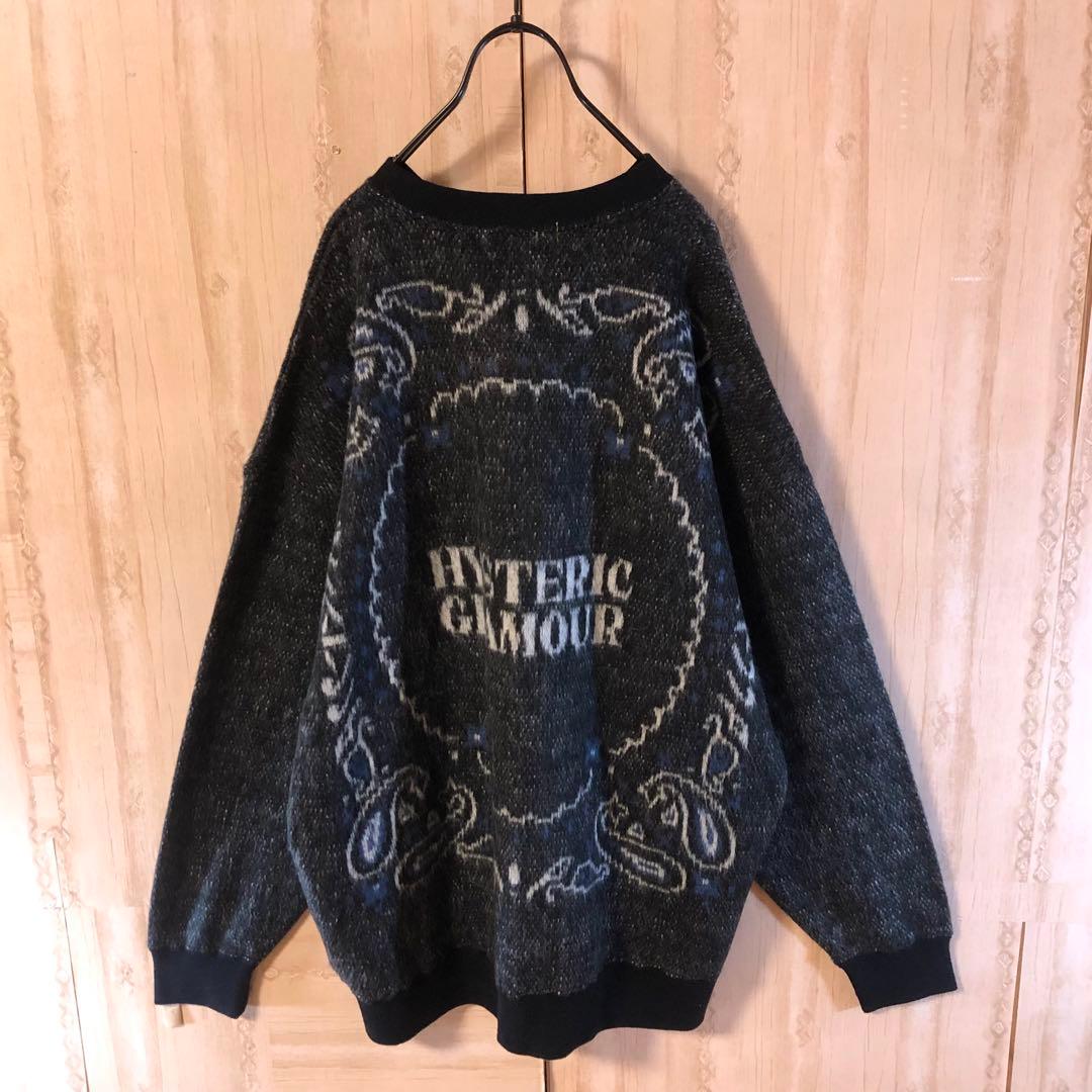 ヒステリックグラマー ニット セーター ビックヒスガールズロゴ　両面ロゴ入り