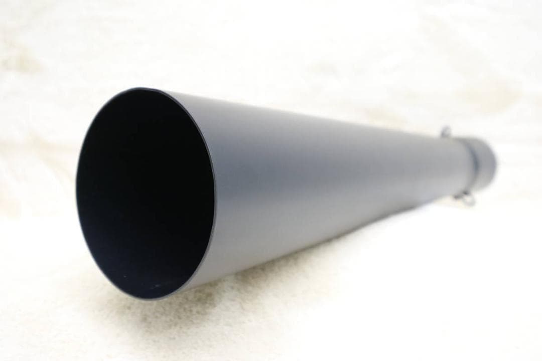 ブラック　メガホン　インナーサイレンサー付５０．８/ラッパ 爆音 スチール