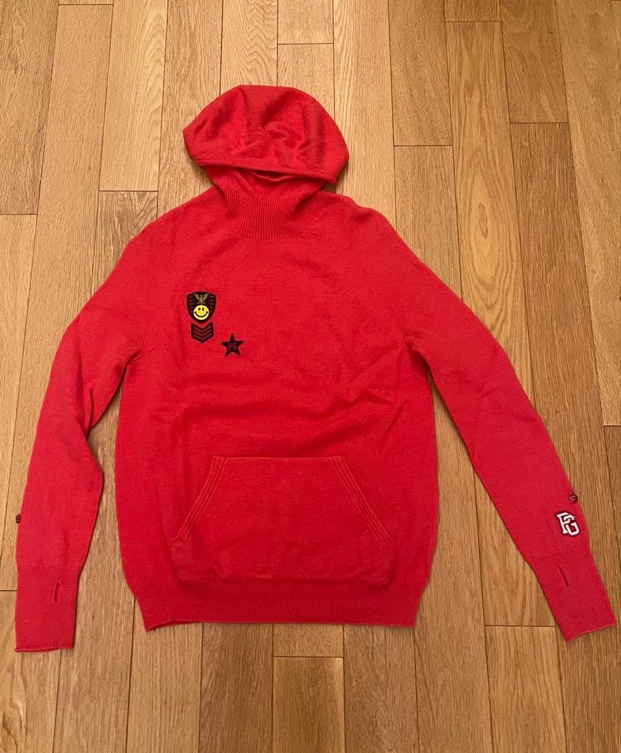 パーリーゲイツ ニット パーカー ワッペン 裏起毛 蓄熱 スカート 0 Sサイズ