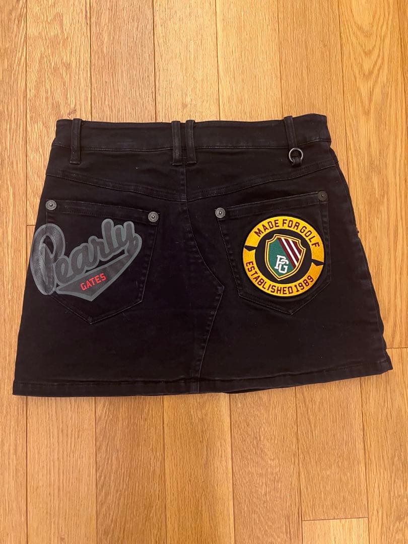 パーリーゲイツ ニット パーカー ワッペン 裏起毛 蓄熱 スカート 0 Sサイズ