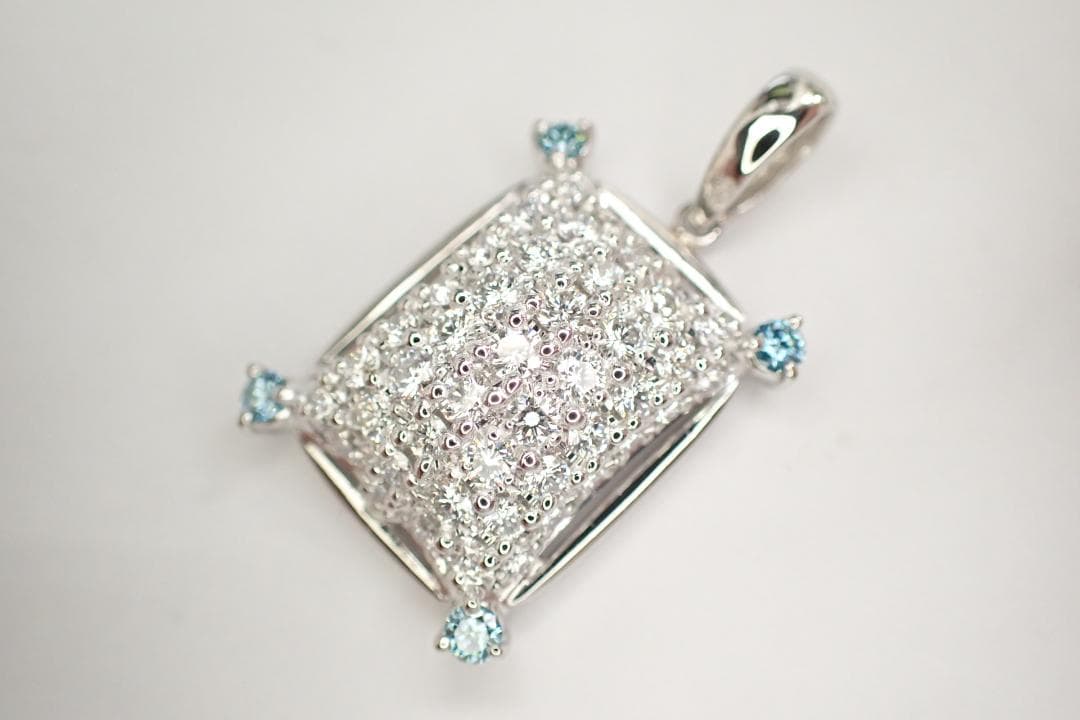 24/美品 タサキ 田崎真珠 Pt900 ダイヤ計1.34ct ペンダントトップ