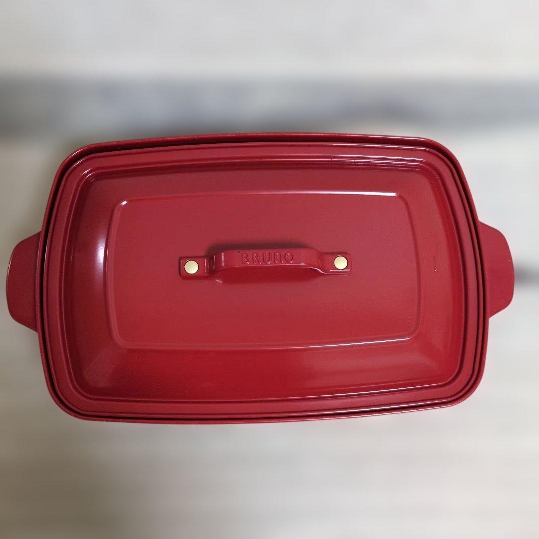 【美品】BRUNO ホットプレート グランデサイズ レッド