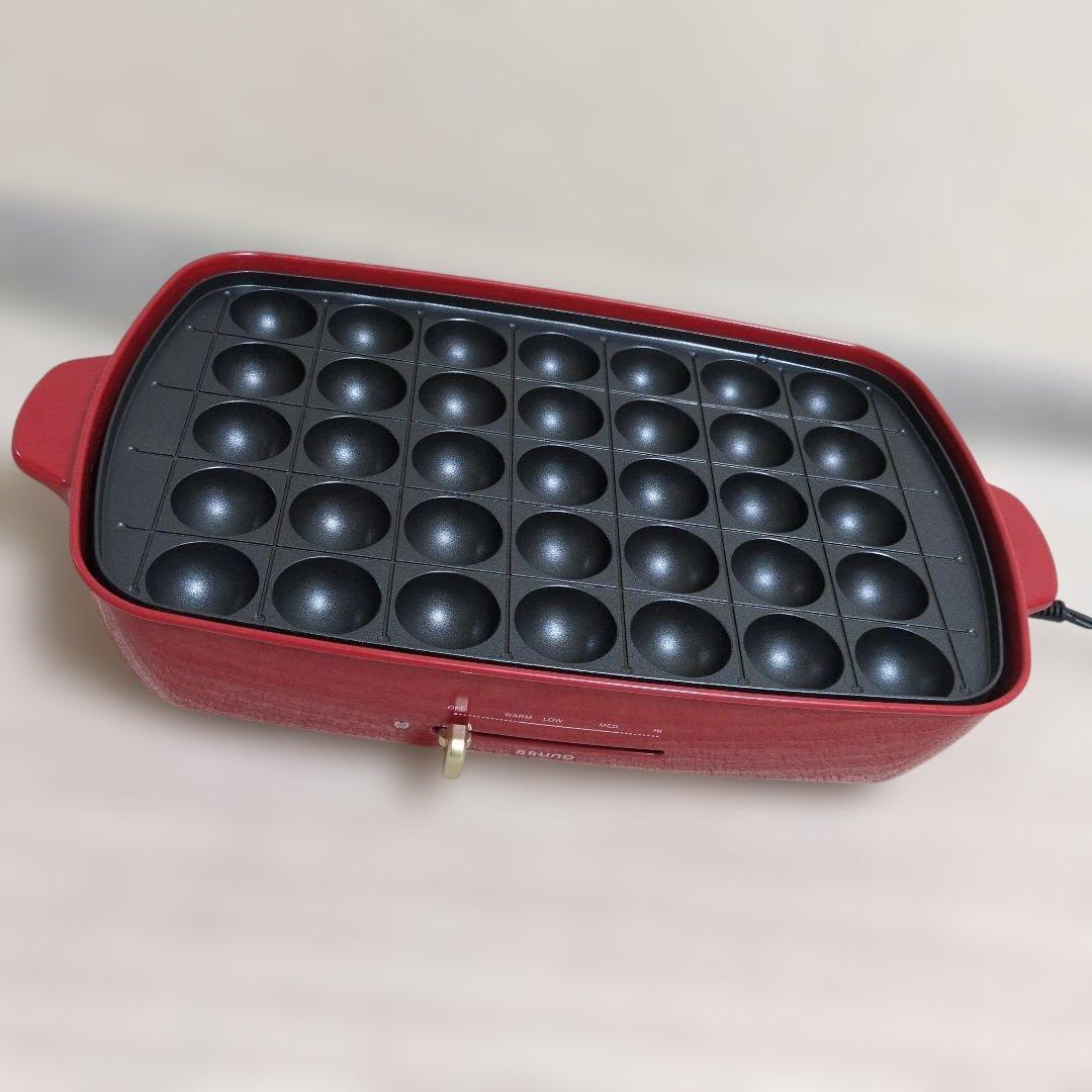 【美品】BRUNO ホットプレート グランデサイズ レッド
