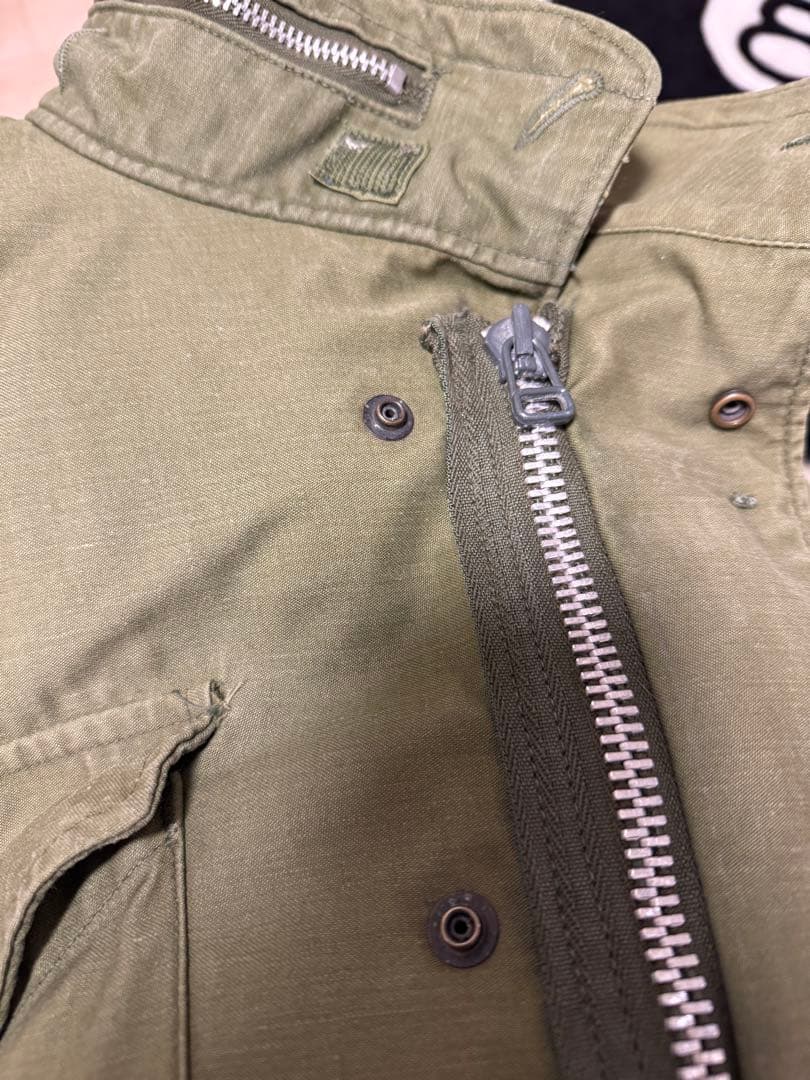 70s M-65 ヴィンテージ ミリタリージャケット m65 アルミジップ