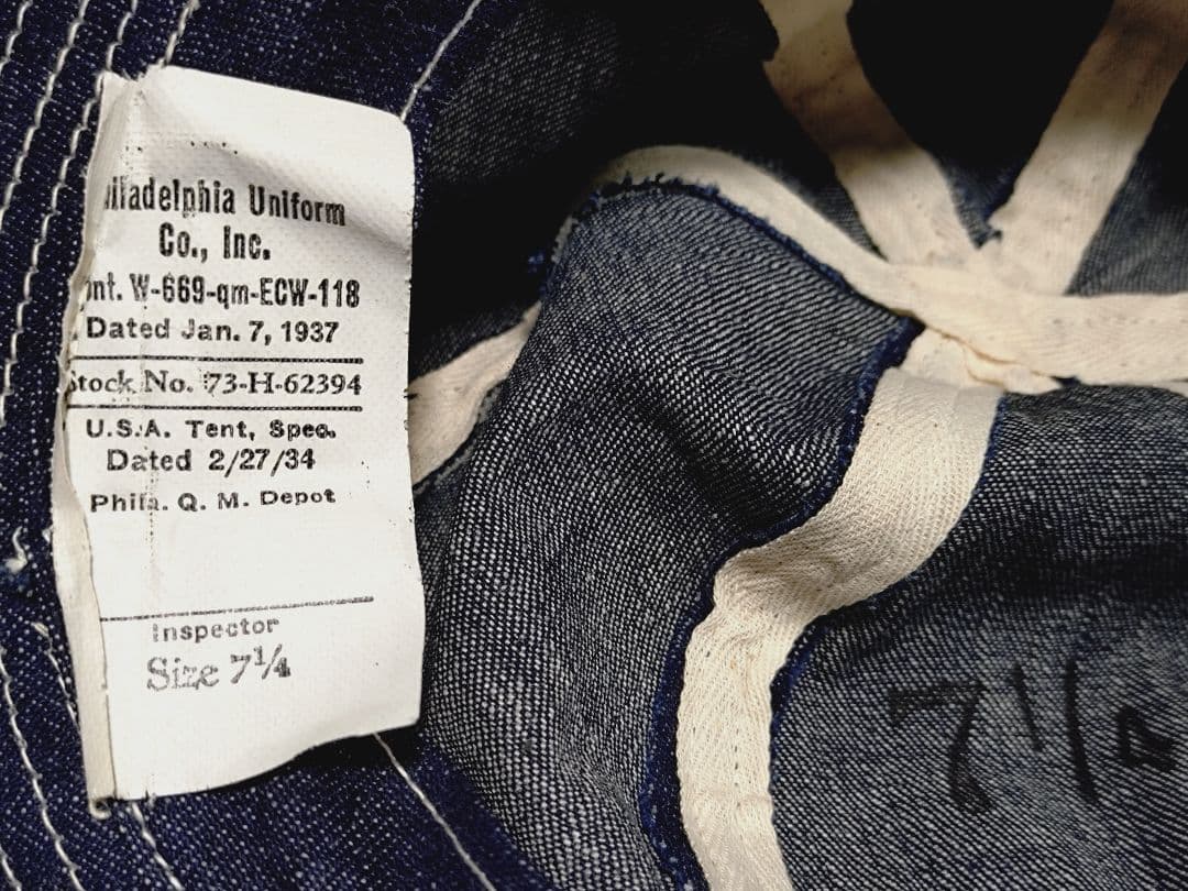 30S usarmy M37 デニム ハット デッドストック