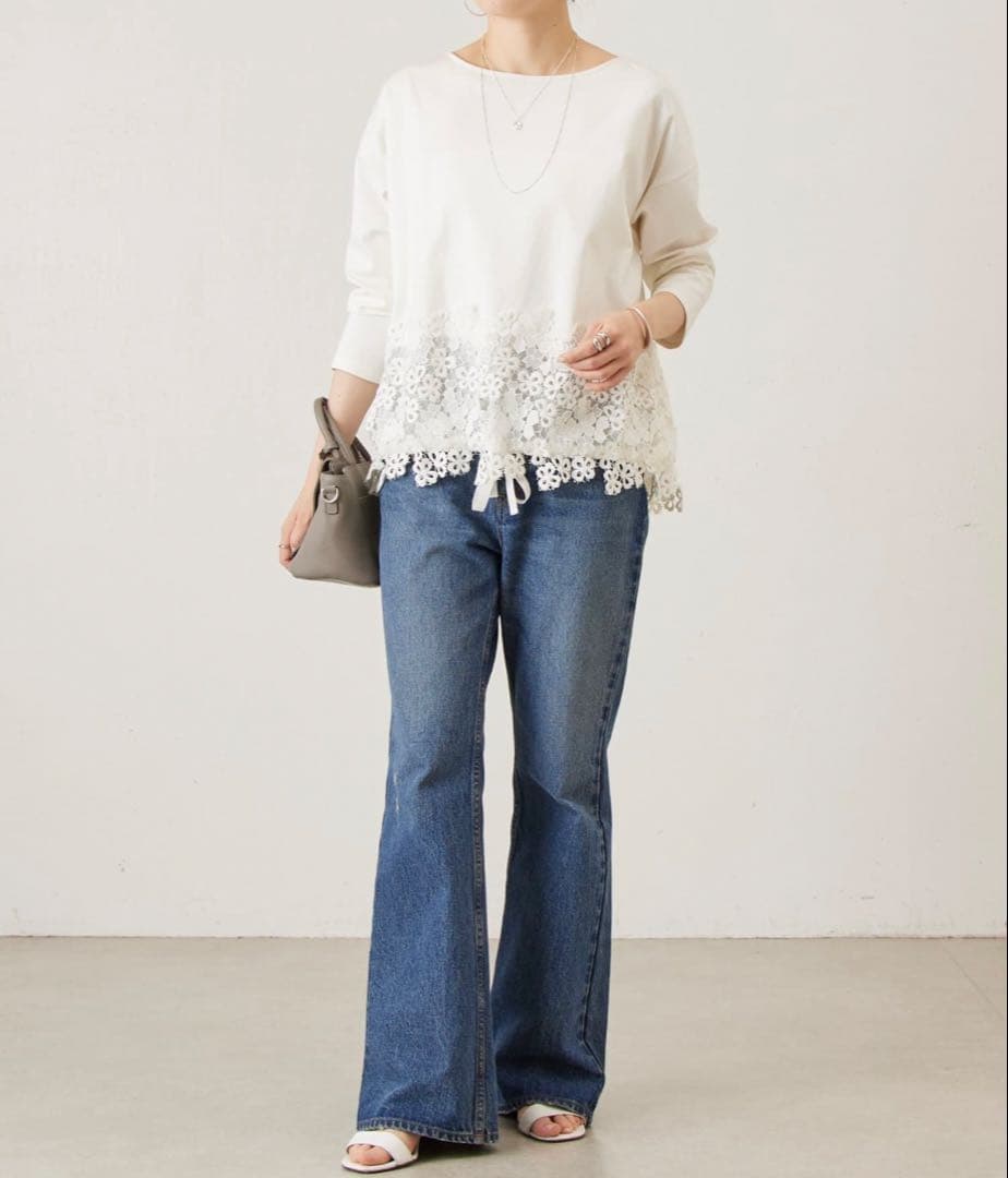 BEARDSLEY （ビアズリー） 裾レースカットソー　美品