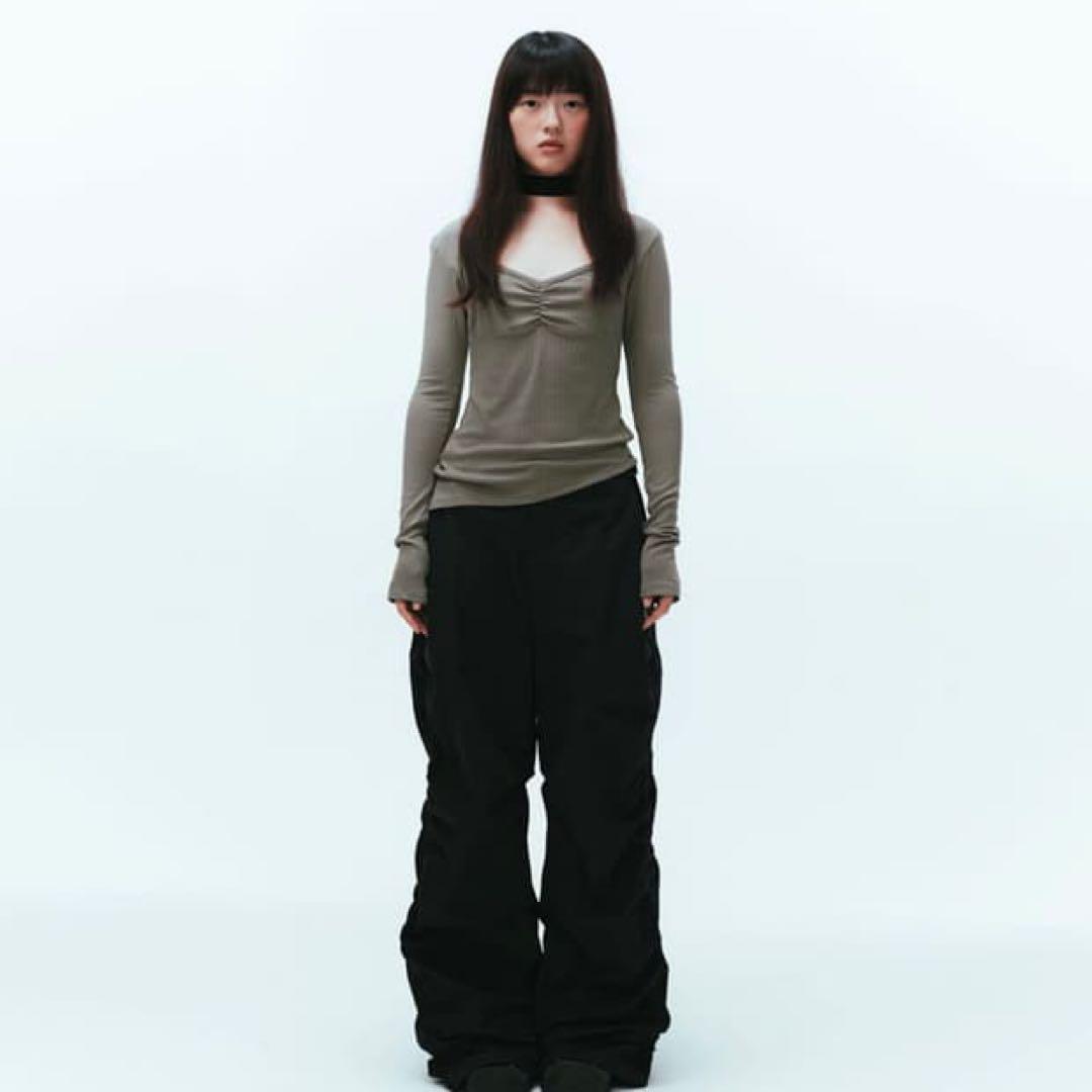 【COYSEIO】 パッカリングパンツ ブラック