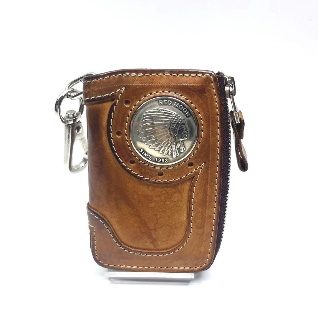 ★極上の味わい★REDMOON ラウンドジップ キーケース ビッグコンチョ