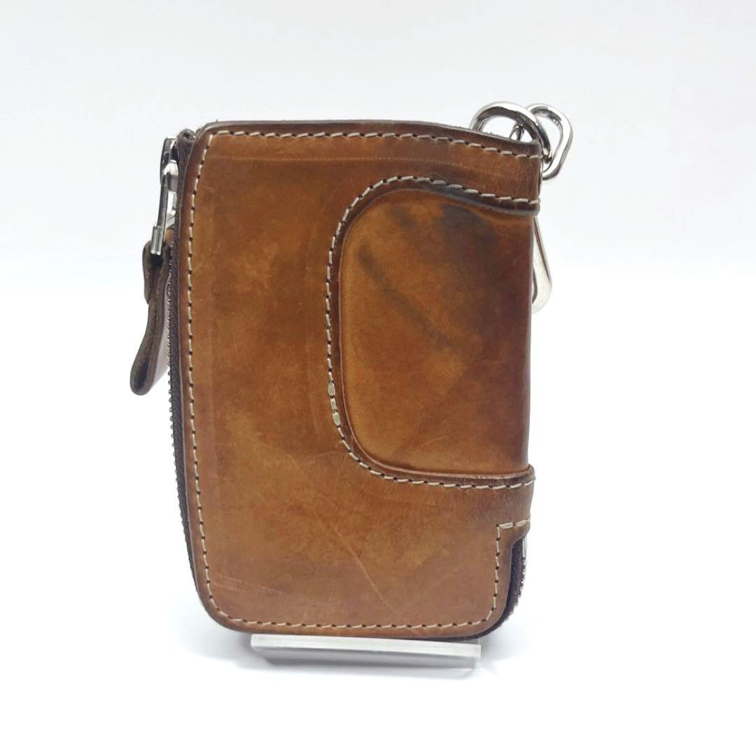 ★極上の味わい★REDMOON ラウンドジップ キーケース ビッグコンチョ