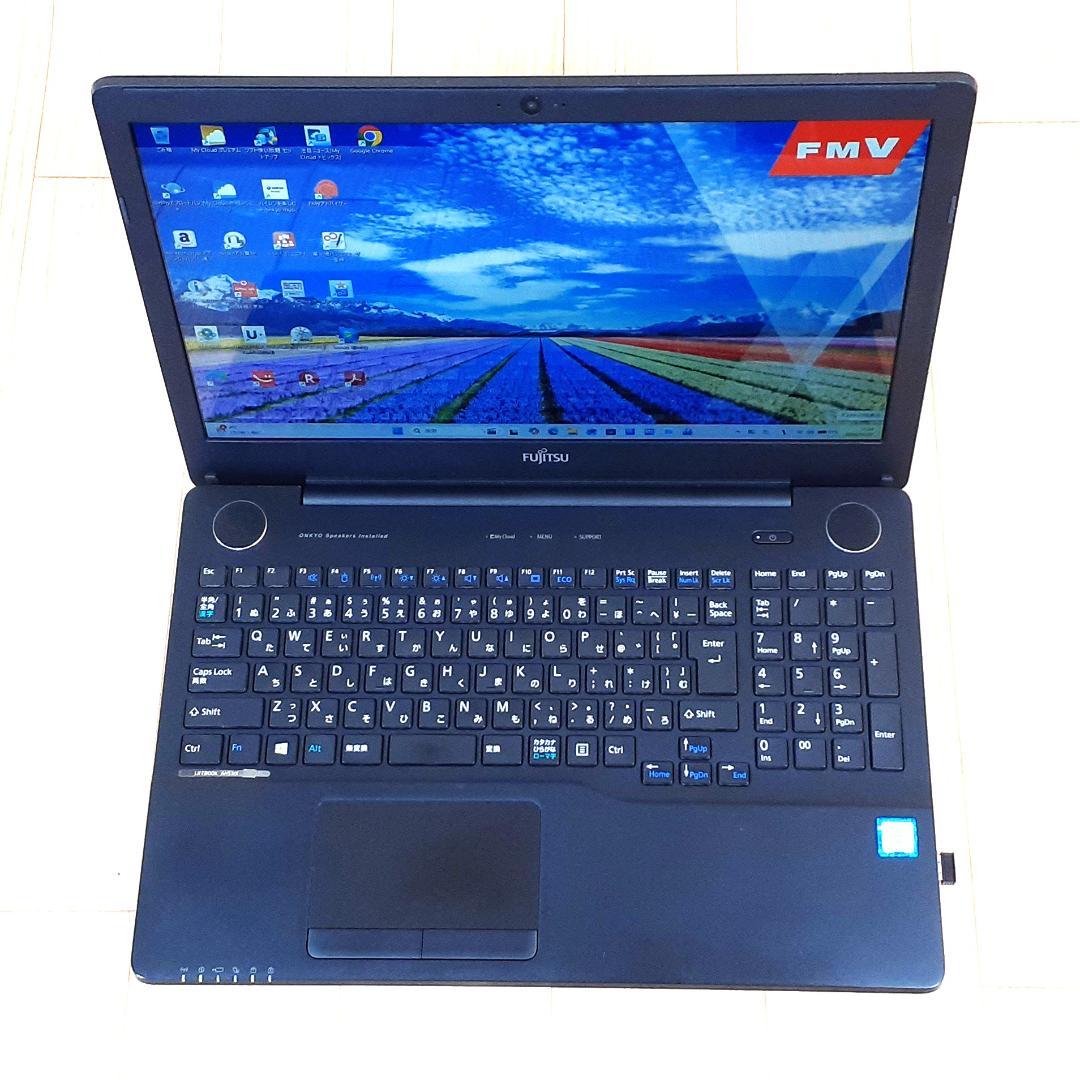 ノートPC　爆速　Fujitsu FMV 15.6インチ シャイニーブラック