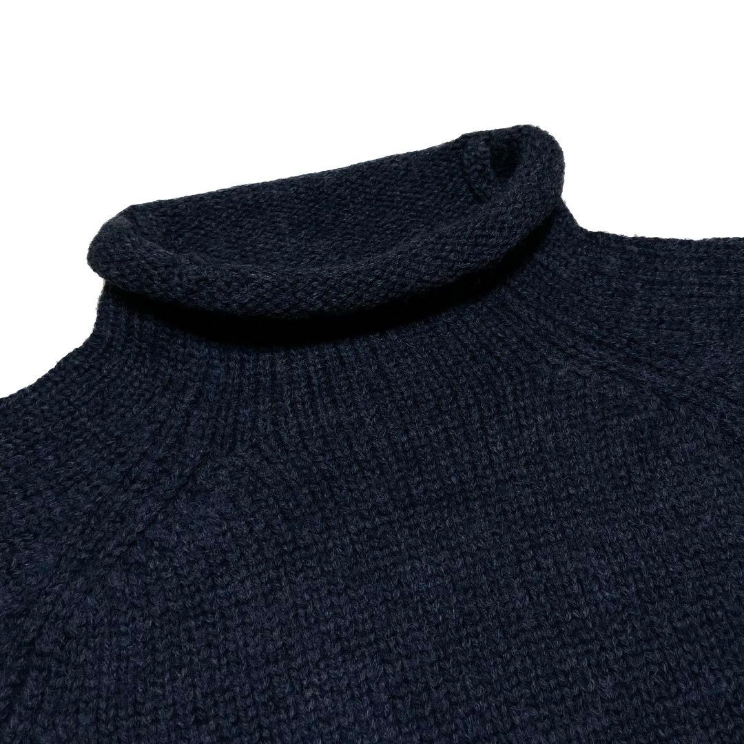 J.CREW ロールネックニット チャコールグレー 杢 ラグランスリーブ 00s