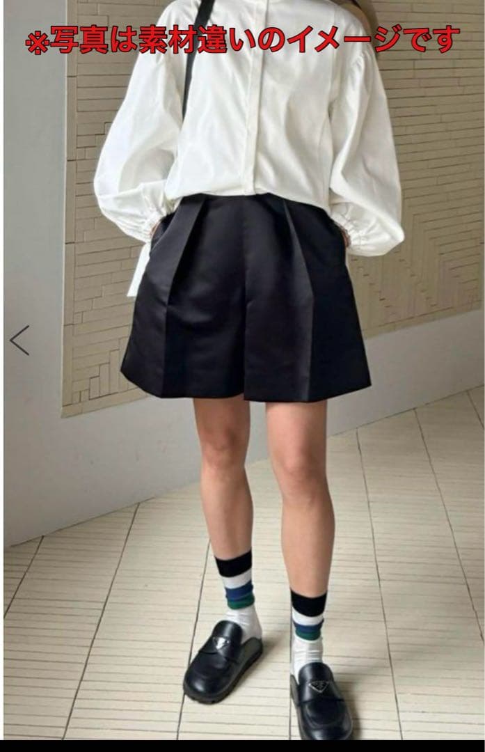 【新品同様】 bow.a ボウエー タックショートパンツ FREE ブラック