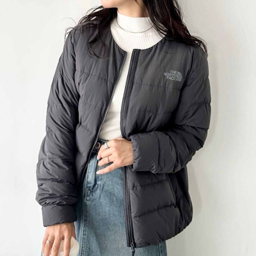 新品 THE NORTH FACE ノーカラー ブルゾン ダウンジャケット