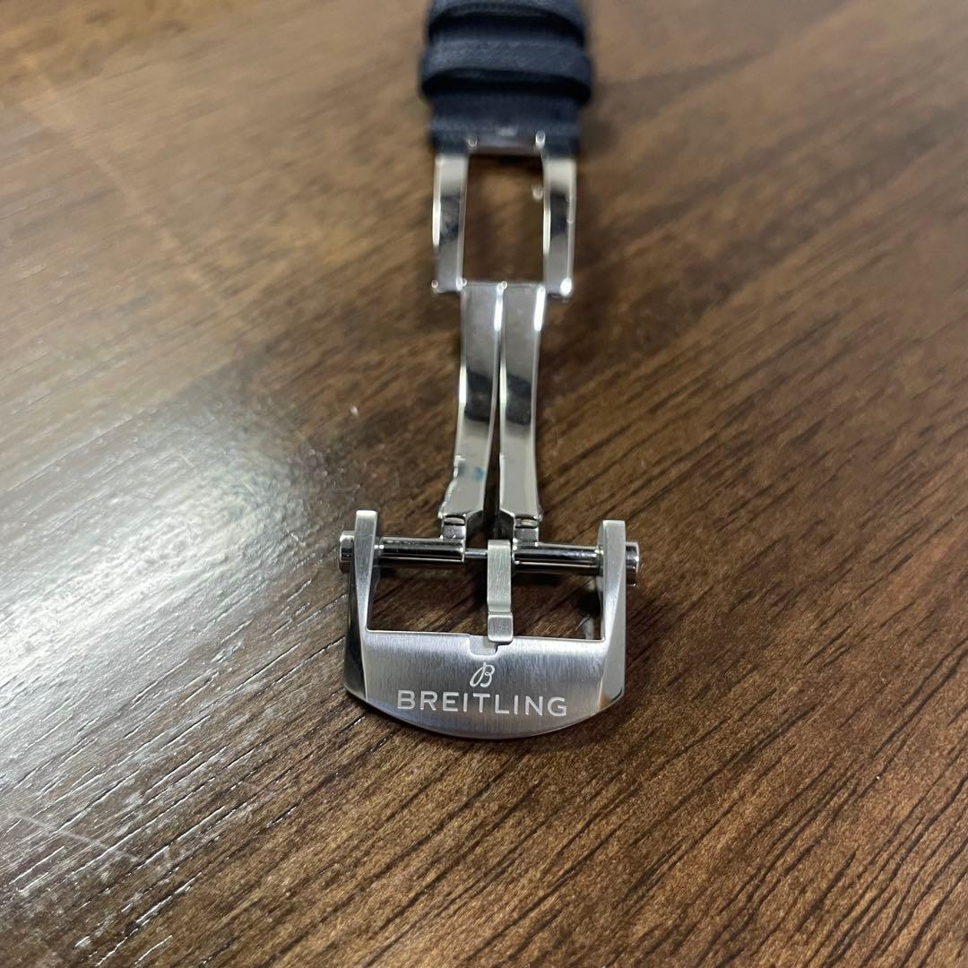 ブライトリングBreitling ブルーミリタリーレザー22/20mm 656x