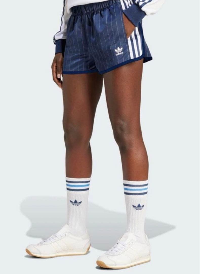 adidas sporty&rich ネイビー ショーツ　XS