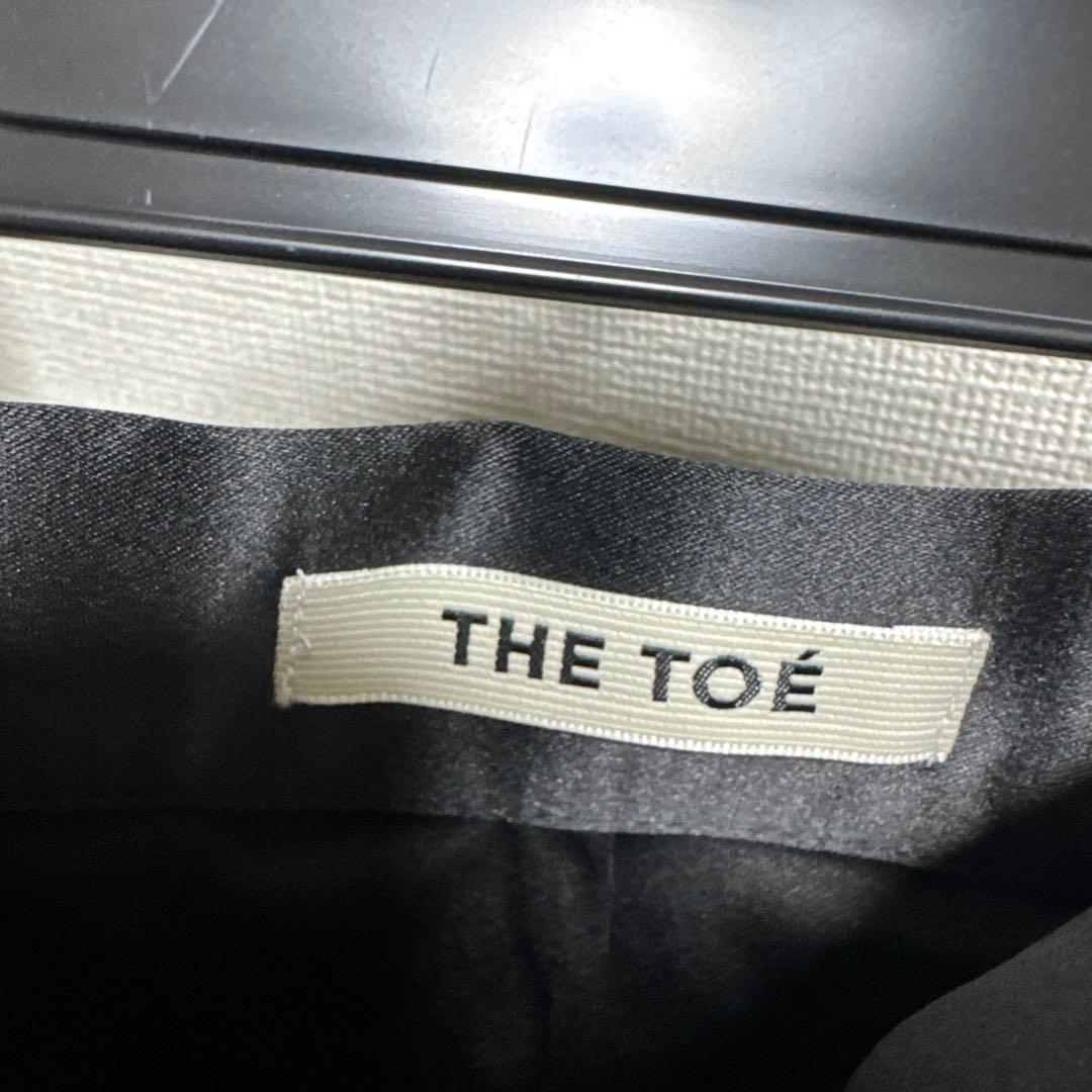 THETOE サテン フレアミニスカート ブラック