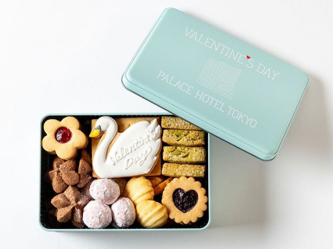 パレスホテル バレンタインデー クッキー缶