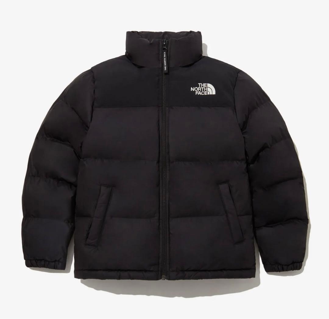 ノースフェイス　150 黒　ダウン　子ども　レディース　S ジュニア　上着
