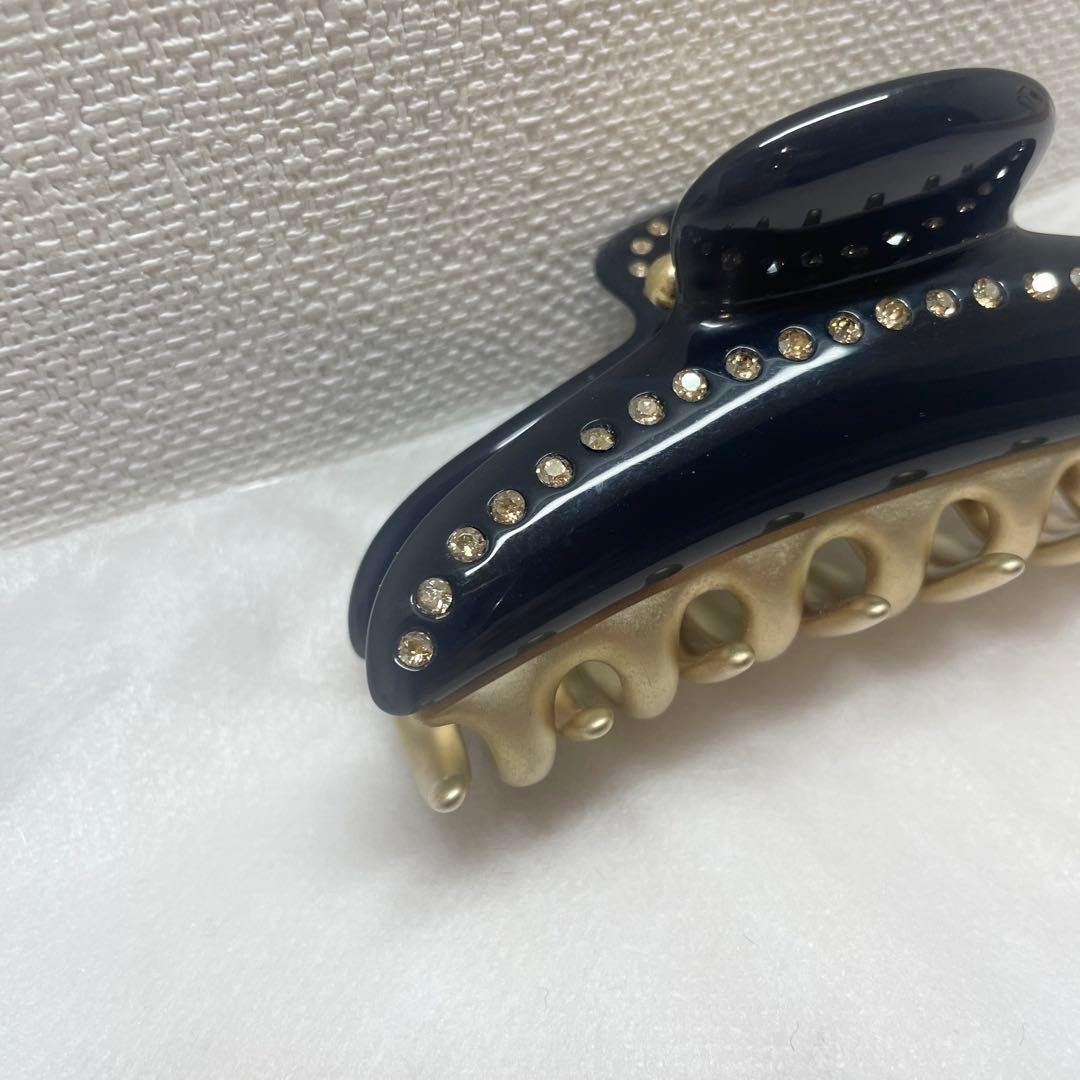 acca ヘアクリップ　ティアラクイーン ブラック/ゴールド 大 L