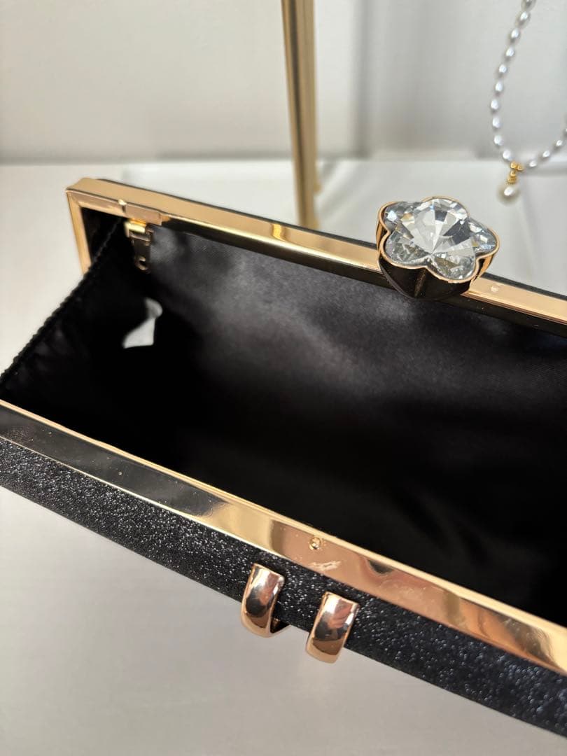 【着用1回だけ】お呼ばれドレスM・イヤリング・バック・ネックレスの小物付セット