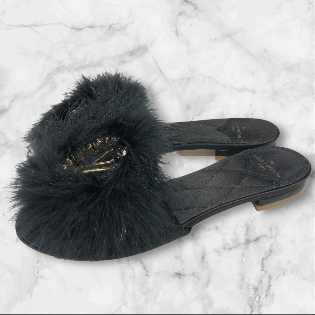 未使用品 ルイヴィトン 靴 23cm LV金具 ミュール サンダル シューズ