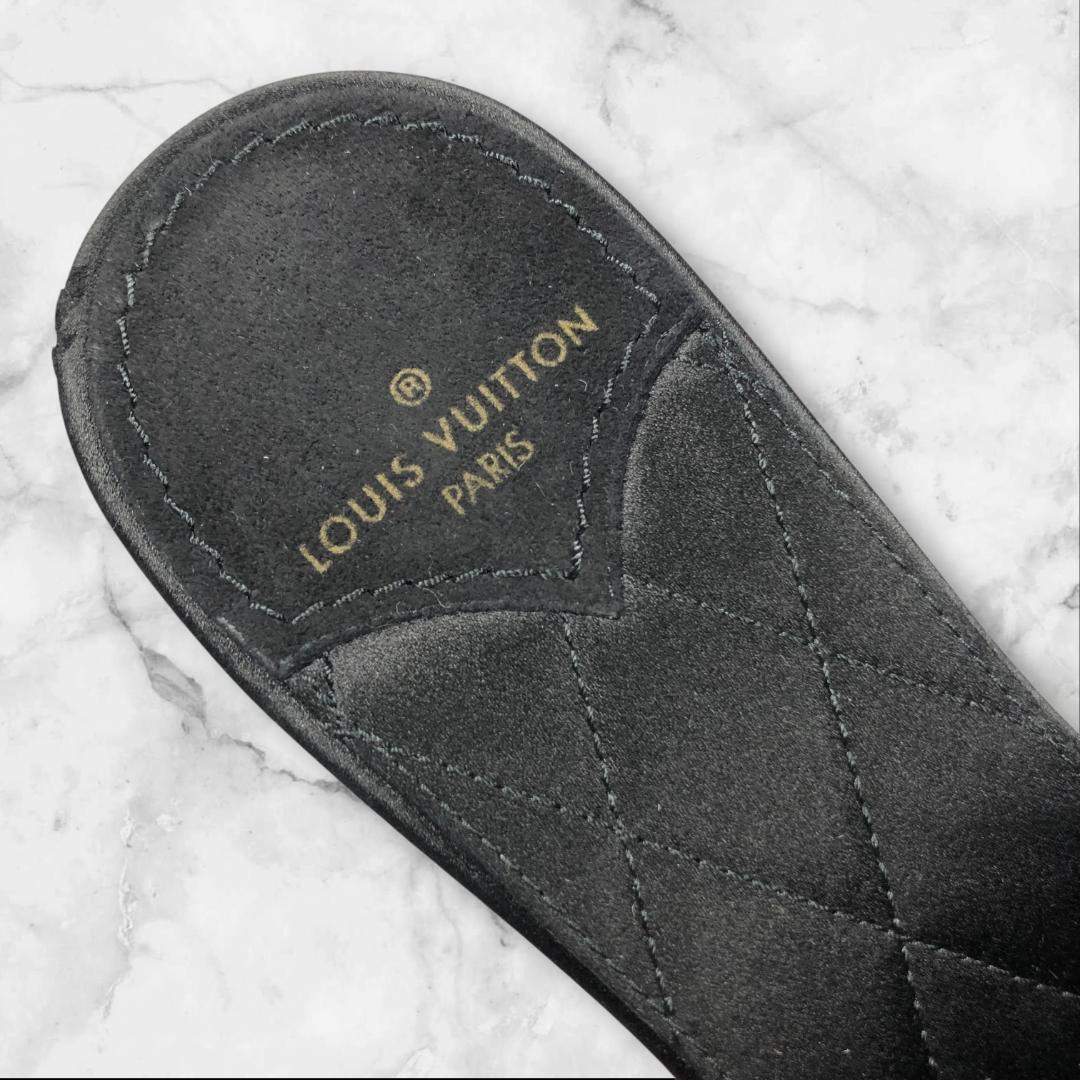 未使用品 ルイヴィトン 靴 23cm LV金具 ミュール サンダル シューズ