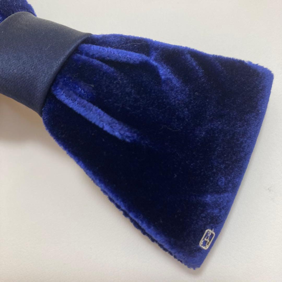 新品☆alexandre de paris☆ベロアリボンバレッタ ネイビー