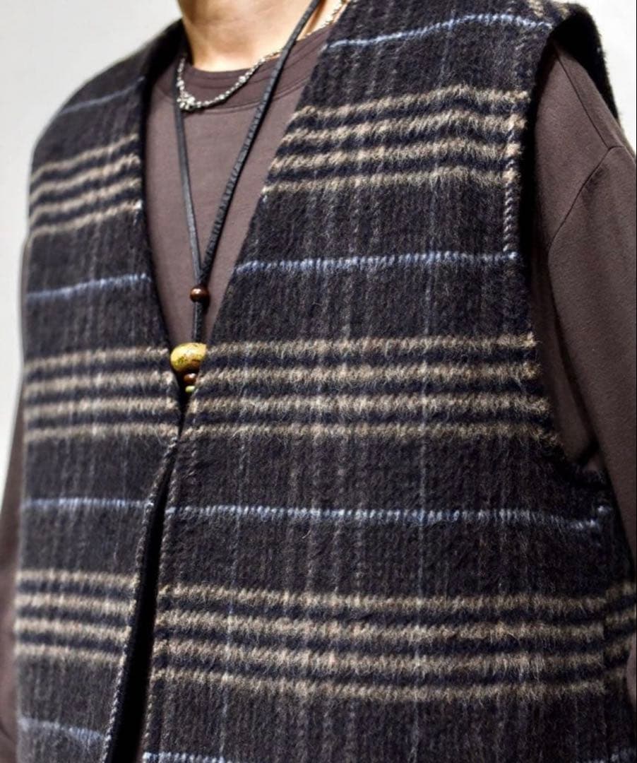 【希少 完売品】AMBERGLEAM アンバーグリーム リバーシブルウールベスト