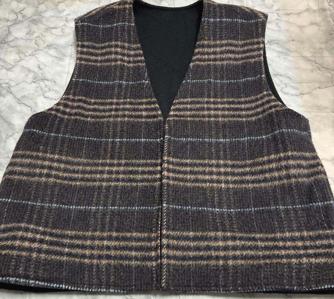 【希少 完売品】AMBERGLEAM アンバーグリーム リバーシブルウールベスト